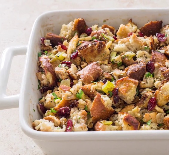 best holiday christmas stuffing with cranberries