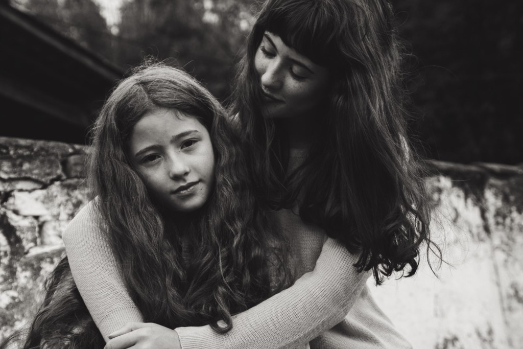 mother and daughter hug