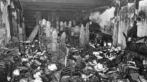 damage from Los Angeles library fire 1986