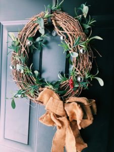 winter wreath to combat the winter slump