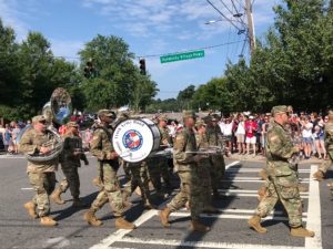 military band performing in a parade