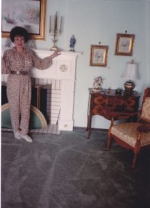 woman standing in decorated house