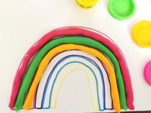 Rainbow Play Dough Matching 