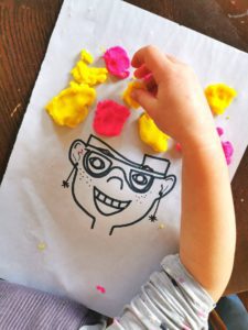 Playdough Hair Creation Faces 