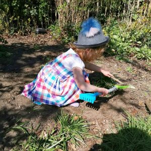 young girl in the garden 