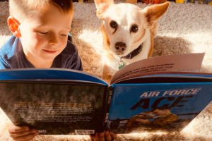 Levi with Air Force Ace