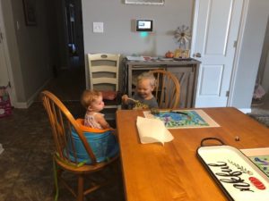 young children at a table