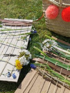 cardboard nature weaving