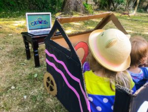 cardboard race car