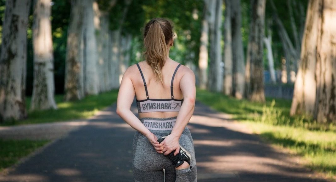 woman warming up for fitness