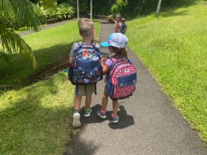 kids with Wanderwild backpacks