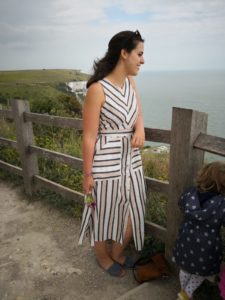 woman standing by railing