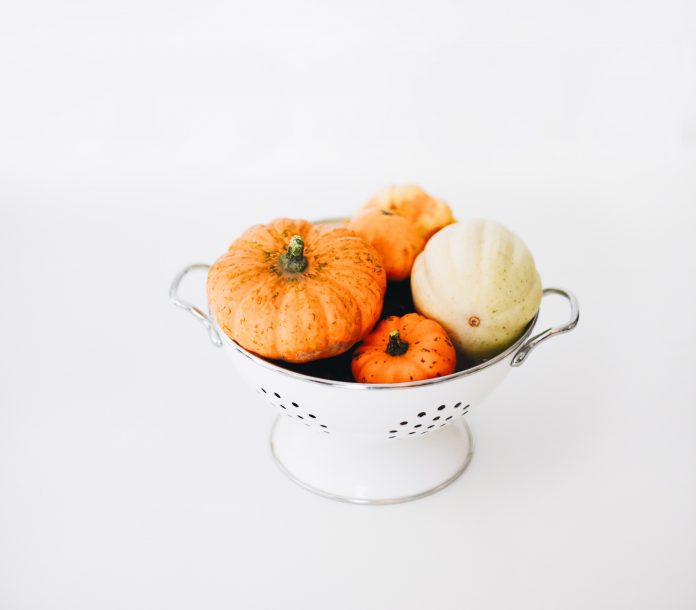 pumpkins in a colander