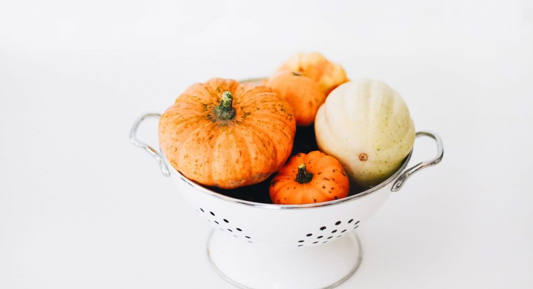 pumpkins in a colander