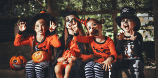 kids in costume for trick-or-treating