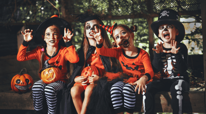 kids in costume for trick-or-treating