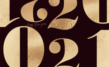gold 2021 on black background