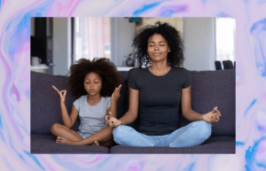 mother and child practicing mindfulness