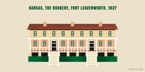 graphic of The Rookery, a historical home on Fort Leavenworth