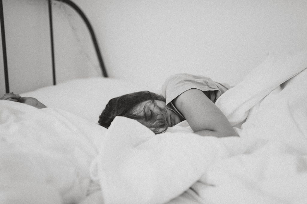 woman in bed sleeping