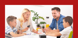 Friday Favorites – Jeannette’s Kid-Friendly Card Games family playing a card game