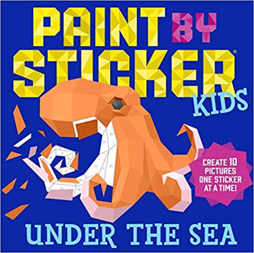 paint by sticker book for kids with octopus on the cover