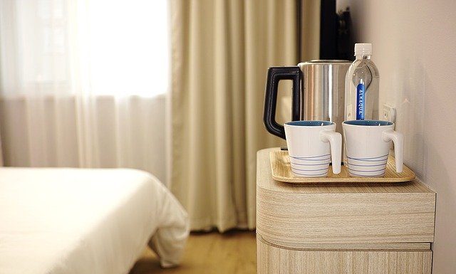 hotel coffee bar and bed