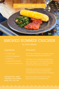 Smoked Summer Chicken recipe card