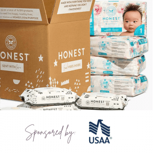 Blom giveaways honest diapers One month's supply of Honest diapers and wipes sponsored by USAA