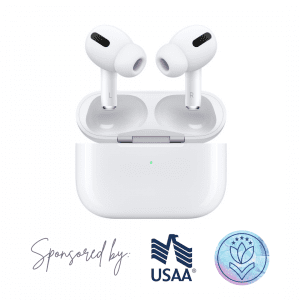 Bloom giveaway airpods Apple AirPods Pro sponsored by USAA and The Military Mom Collective