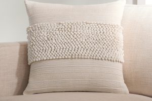 Gap Home Border Knots Decorative Square Throw Pillow Natural