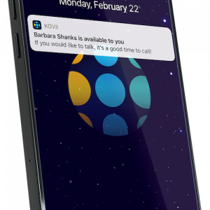 iPhone with Kovii notification