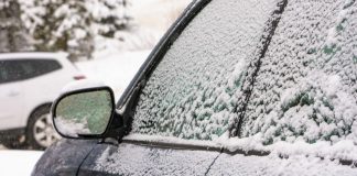 car covered in snow