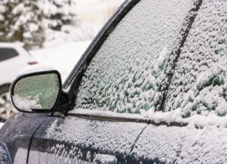 car covered in snow