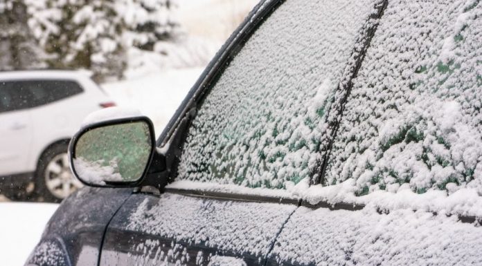 car covered in snow