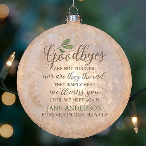 personalized memorial Christmas ornament