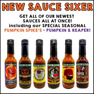 6 pack of Irish Spike's Hot Sauces