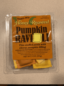 Trader Joe's pumpkin ravioli