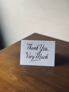 Thank you card