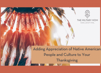 native american headdress in the glare of the sun with "Adding Appreciation of Native American People and Culture to Your Thanksgiving" in text and MMC logo