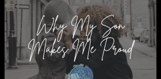 mother and son embracing on a street with "Why My Son Makes Me Proud" in text and MMC logo