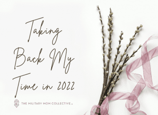 Taking Back My Time in 2022 delicate flowers with a pink sheer ribbon and "Taking Back My Time in 2022" in text with MMC logo
