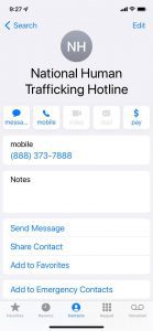 National Human Trafficking Hotline Phone Number