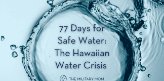77 Days for Safe Water: The Hawaiian Water Crisis a large drop of water mid-splash with "77 Days for Safe Water: The Hawaiian Water Crisis" in text and MMC logo