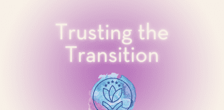 purple fading into white with "Trusting the Transition" in text and MMC logo