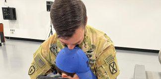 Resiliency Child saying goodbye to father before deployment