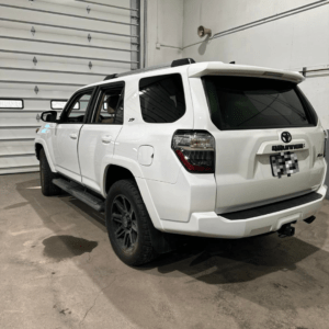 Car located inside the garage of the Vehicle Processing Center 