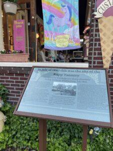 Ice cream shop in historic Gettysburg