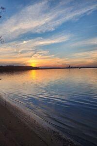 Photo of the James River right outside of the Holey Mackrel restaurant.