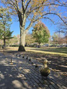 Make Way for Ducklings statue in Boston Common